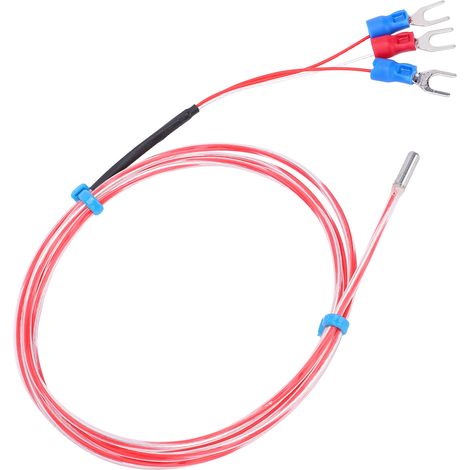 Capteur de Température PT100 Étanche 3x20mm, Sonde Thermistance -50°C à +300°C (Câble 5m) (1/5)