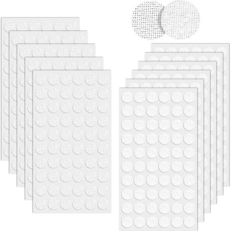 Runde Klettverschlüsse,100 Paar,2,5 cm Durchmesser,Starke doppelseitige Klettverschlüsse,Selbstklebender Klettverschluss,Selbstklebende Flicken (1/5)