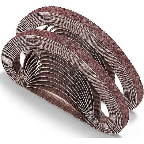 Bande abrasive, paquet de 24, 1/2 x 18 pouces, en oxyde d'aluminium. (1/5)