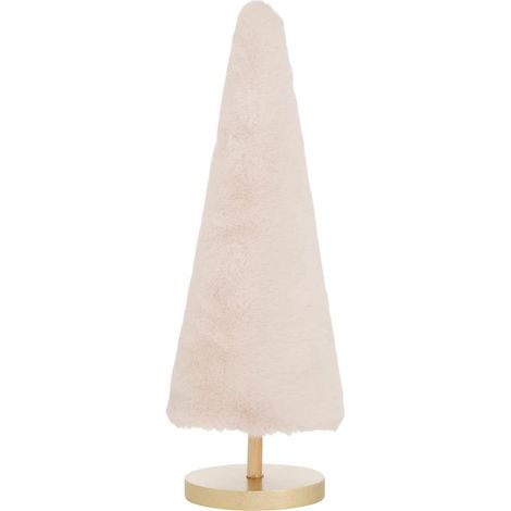 Plüsch Tannenbaum cremefarb. Ø 5,5 cm H: 31 cm
