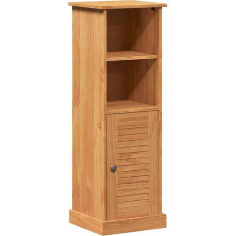 Mueble de baño moderno con 4 estantes 37 x 34 x 110 cm madera de mango marrón 020057911 (1/5)