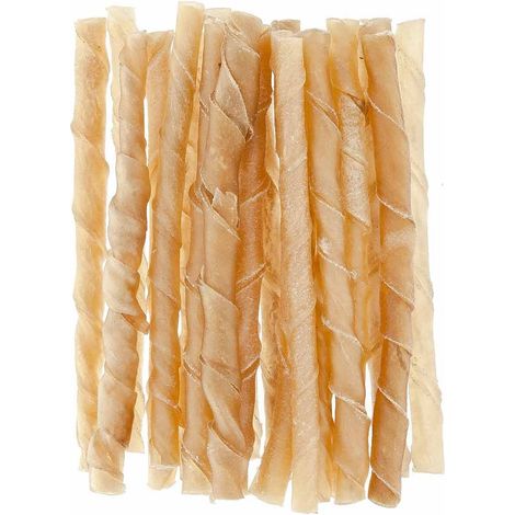 Bâtonnets roulés en cuir de vache 100% naturel, longueur 12 cm.