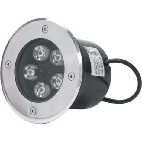 Spot encastrable extérieur 5W 450 lumens – IP65 – Acier inoxydable – Angle de diffusion 80° – Pour terrasses en béton ou bois (1/4)