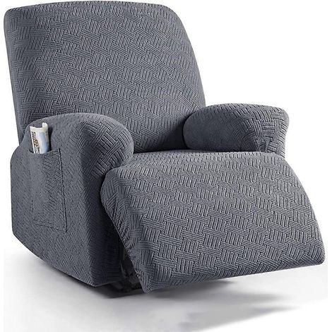 Housses pour fauteuils inclinables, housses élastiques pour fauteuils inclinables, housses pour canapés inclinables, housses jacquard rayées pour canapés inclinables, housses de protection pour meuble (1/5)