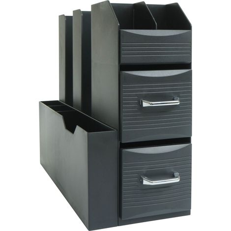 [NEUWERTIG] Kaffeestation für Zubehör HHG-762, Tee Kaffee Organizer Aufbewahrungsbox mit 2 Schubladen und 7 Fächern, 29x14x33cm