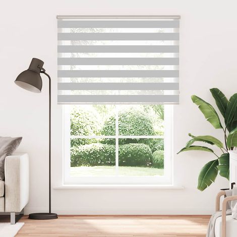 Store zèbre gris clair largeur du tissu 150,9 cm polyester