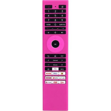 Housse en Silicone Rose pour Télécommande TV Compatible avec Toshiba Série CT-ERF, Protection Anti-Poussière et Chocs (1/5)