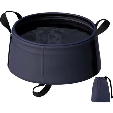 Cubo de agua plegable para camping de 8,5 litros con asa (1/5)