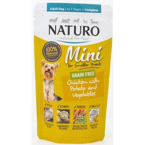 Naturo Mini Bolsa para perro 150g - ADULTO pollo con patatas y verduras 150g