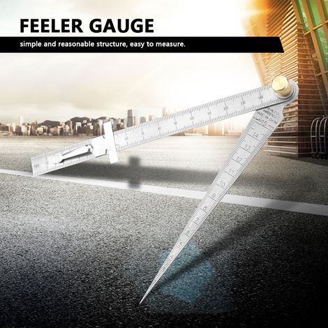 Réglet de contrôle à trous en acier inoxydable, jauge d'épaisseur conique pour soudage, outil d'inspection 1-15 mm (1/5)