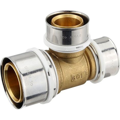 Pressfitting-T-Stück - reduziert - 50 x 4,0 - 40 x 3,5 - 40 x 3,5 mm für MV-Rohr