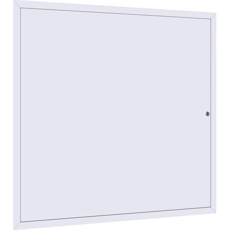 Mophorn Trappe de visite 64x64 cm, panneau d'accès en acier galvanisé pour cloisons sèches, adaptée aux plafonds, installations de plomberie et d'électricité, avec clé incluse, installation 62x62 cm (1/5)