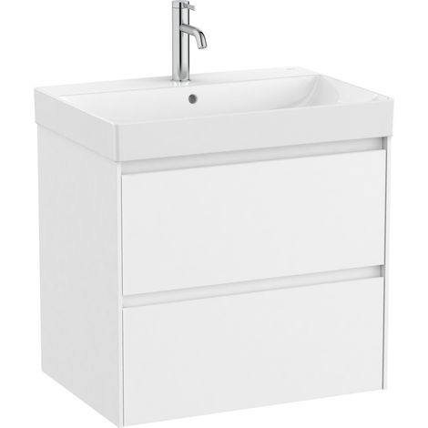 Pack Unik blanc meuble 2 tiroirs + lavabo ONA - ROCA Dimensions : 650x460x645 mm (1/2)