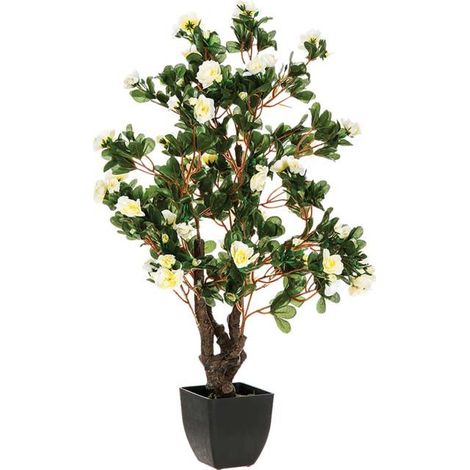 Azalée Artificielle Décorative 81cm - Blanc - SILUMEN (1/5)