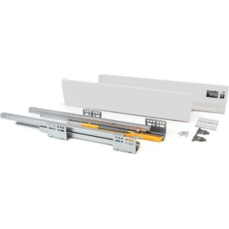 Emuca Concept cassetto esterno 30kg, altezza 105mm, profondità 500mm, Acciaio, Verniciato bianco