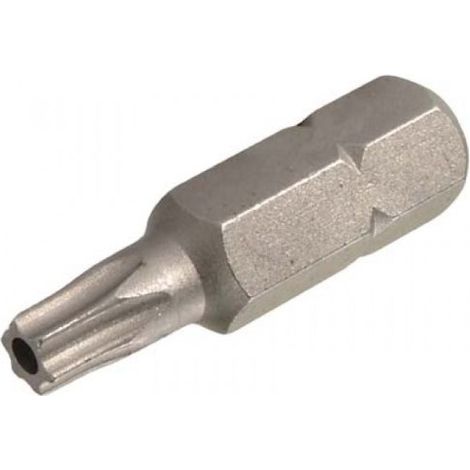Punta  longitud 30 mm  entrada 8 mm (5/16")  perfil en T (para Torx) con perforación T27