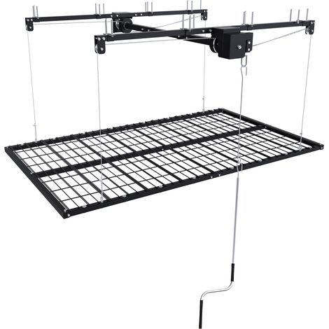 Deckenregal für Garage aus Stahl mit Kurbelmechanismus, 136 kg (1/5)