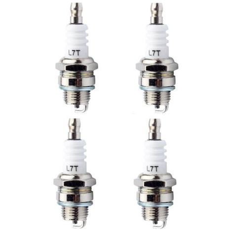 Lot de 4 bougies d'allumage L7T Universelles de Rechange l7t Bougie Tronconneuse Bougie D'allumage Remplacemen pour Tondeuse à Gazon Moteurs à 2 Temps (1/5)