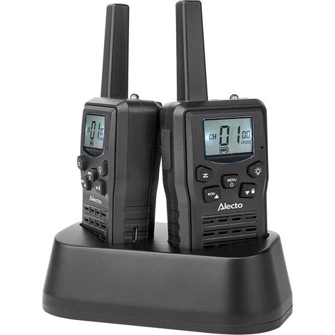 Set walkie-talkie, 2 ricevitori, portata 10 km, 8 canali