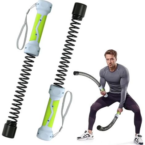 2 Pack Battle Ropes No Rope, Portable Fitness Equipment with Non Slip Handle for Strength Training, Muscle Building, Home, Gym, Outdoor Use (1/5)