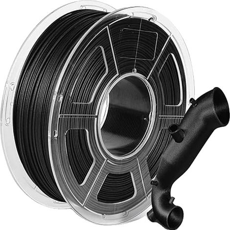Filamento de ingeniería, refuerzo de fibra de carbono, estabilidad térmica, PA12 GF-BK-1KG (1/2)