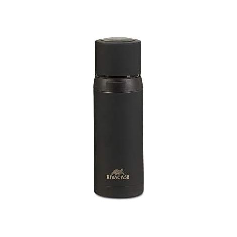 Rivacase 90311BK - Bouteille thermos (0,5 L, noir, plastique, acier inoxydable, 8 h, 12 h, 76 mm)