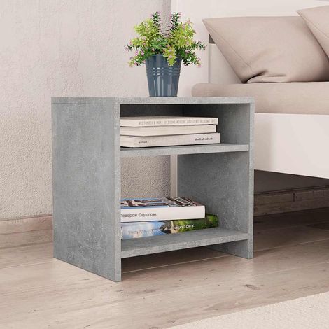 Table de chevet flottante-Table de nuit Gris béton 40x30x40 cm Bois d'ingénierie 513445 (1/5)