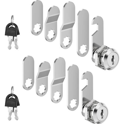 Lot de 2 serrures de boîte aux lettres de 30 mm avec 2 clés sur mesure (1/5)