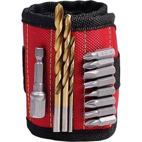 Bracelet magnétique en Polyester, outil de réparation, sac à outils Portable pour électricien, ceinture d'outils (1/5)