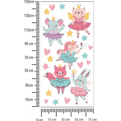Pegatinas infantiles Hadas de colores 75x150cm (1/2)