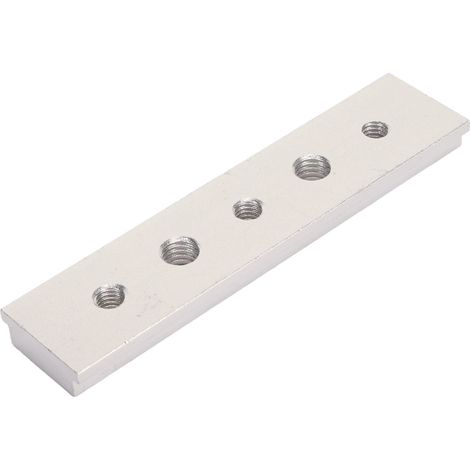 Rail de guidage de 100 mm pour le travail du bois, avec trous, en alliage d'aluminium, pour scie circulaire sur table, scie électrique, établi, modification DIY, couleur argent (1/5)