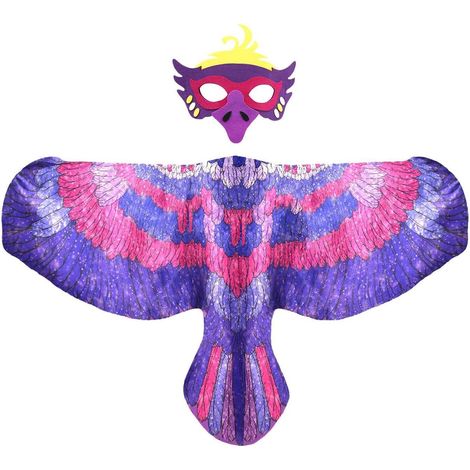 Bird Costume Cape with Wings and Elastic Straps Animal Theme Costume Bird Cosplay Cape - for Carnival, Stage, Party, Photoshoot, Birthday, Halloween (1/5)