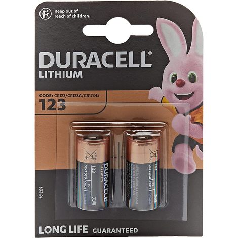 Duracell DL123A Lot de 2 piles lithium Ultra CR123A/EL123A 3 V pour performances de longue durée Noir/cuivré 2 Unité (Lot de 1)