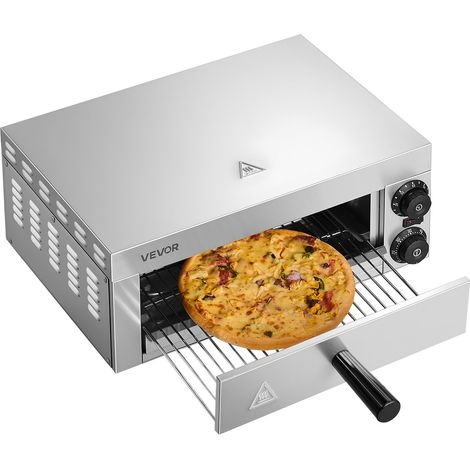 Four à Pizza Électrique de Comptoir 30,5 cm 1500 W, Température Réglable 0-300 °C, Minuterie 0-60 Minutes, Cuisson Uniforme, avec Plateau Ramasse-miettes, pour Restaurant Cuisine Maison (1/5)