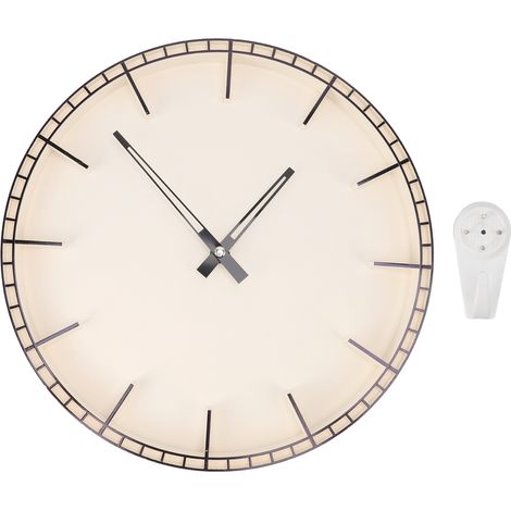 Horloge murale silencieuse sans tic-tac, facile à lire, design moderne rond pour salon bureau cuisine chambre 5687 noir blanc (31,8x2,5cm) (1/5)
