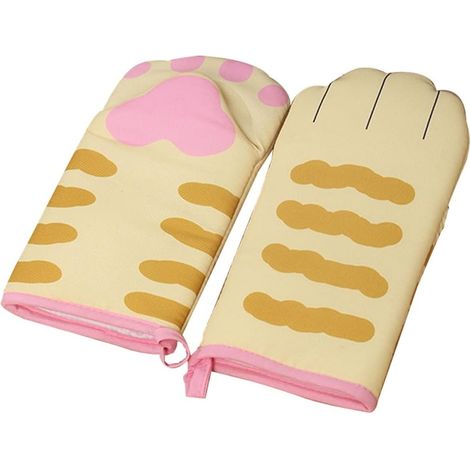 Lot de 2 gants épais isolants haute température pour la cuisine (cuiseur vapeur, four à micro-ondes)