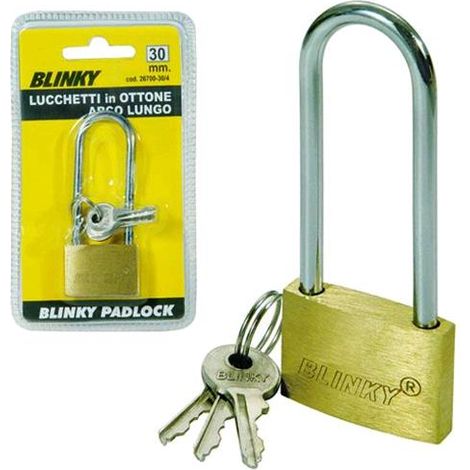 Lucchetto Blinky Ottone 3617 Arco Lungo Mm. 50 Conf.12Pz