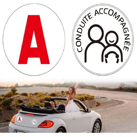 A magnétique Jeune conducteur,Disque A Magnétique,Jeune conducteur,Conduite Supervisée Magnetique,A Magnetique Jeune Conducteur Disque Aimanté,Sticker Disque Conduite accompagnée Autocollant,2PCS (1/4)