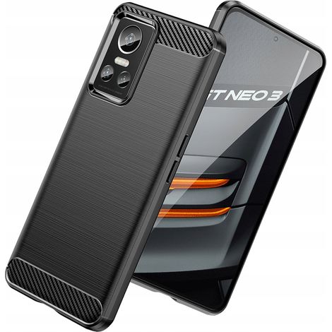Realme GT Neo 3 flexible Silikon-Carbon-Hülle schwarz (1/5)