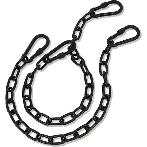 Lot de 2 fixations robustes pour fauteuil suspendu et hamac (noir) (1/5)
