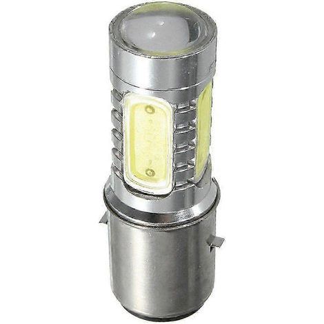 Ampoule LED blanche 12V BA20D H6 4 COB pour phare de moto, vélo, cyclomoteur et quad