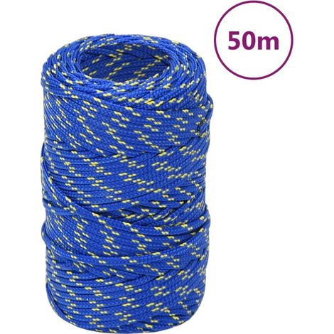 Corde marine tressée en polypropylène bleu – 2 mm x 50 m - PANGIVO (1/5)