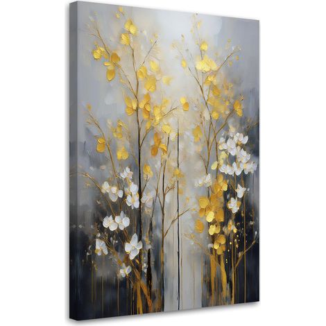 Tableau déco Fleurs botaniques abstraites 40x60 (1/5)