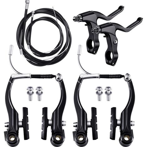 Convient pour l'ensemble des composants de freinage de vélo, y compris les câbles de frein avant et arrière noirs pour vélos/VTT, les gaines de frein et les leviers de frein. (1/5)