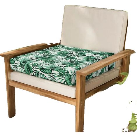 Cojín para sofá de exterior, soporte de alta resiliencia, diseño minimalista moderno, verde. (1/2)