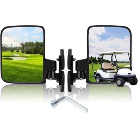Rétroviseurs latéraux magnétiques réglables pour chariot, rétroviseurs convexes magnétiques pour golf, UTV, tracteur, chariot, chariots élévateurs, rouleaux vibrants (1/5)
