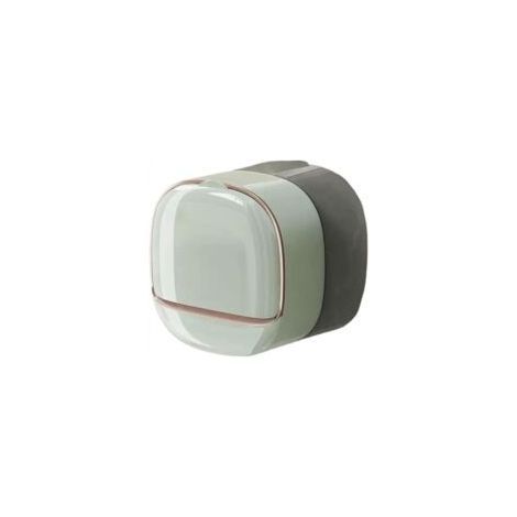 Portasapone da bagno, porta sapone sospeso con gocciolatoio, per riporre oggetti in bagno (verde) - Crezuo
