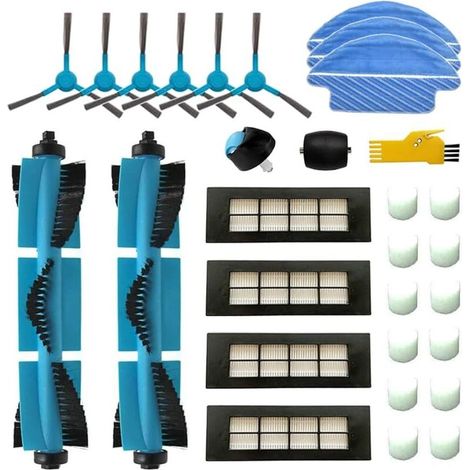 Accessori FOREHILL per robot aspirapolvere Cecotec Conga Excellence 3090: confezione da 1 spazzola principale, 4 filtri HEPA, 8 spazzole laterali, 3 V