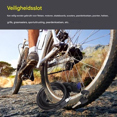 Fahrradschloss Diebstahlsicheres Mountainbike-Kabelschloss Sicherheitskabelschloss Mit 2 Schlüsseln Sanfter Schließmechanismus Für Fahrräder und (1/4)