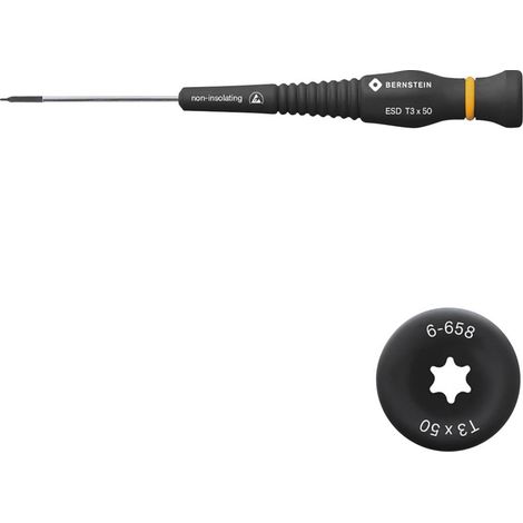 BERNSTEIN 6-658 TOURNEVIS TORX T 3 AVEC MANCHE ANTISTATIQUE (1/2)
